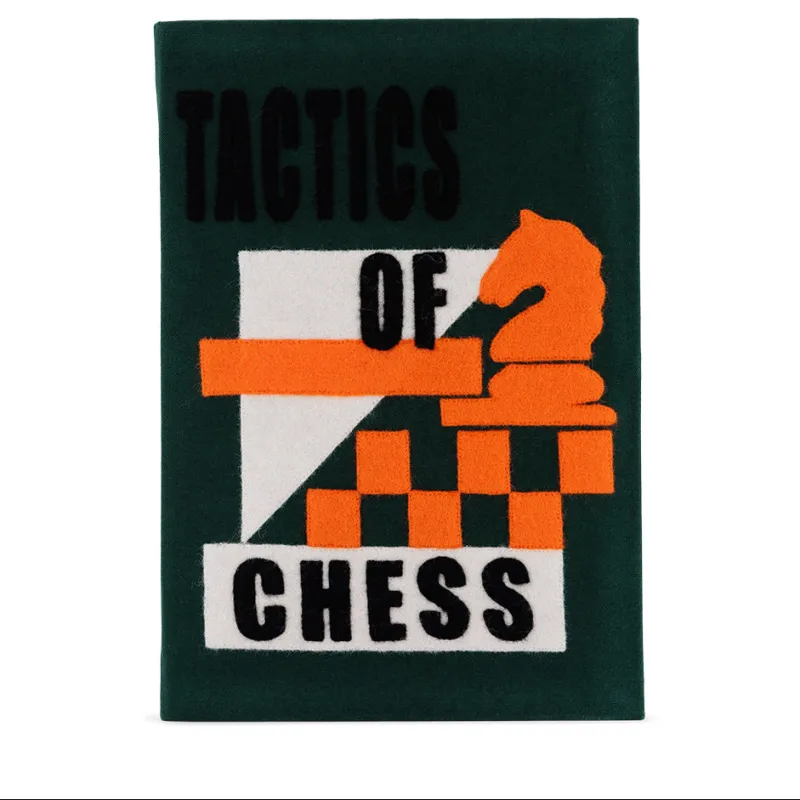 Tactics of Chess (Green - Giant Game Board Clutch) made by Olympia Le-Tan