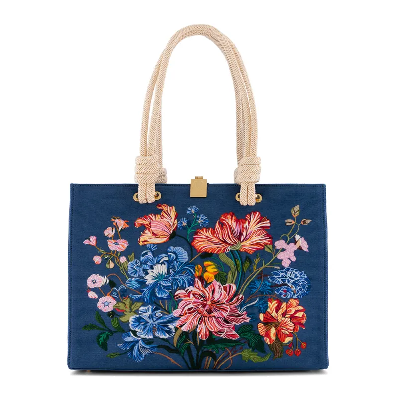 Ocean Flowers (Tote Medium) made by Olympia Le-Tan