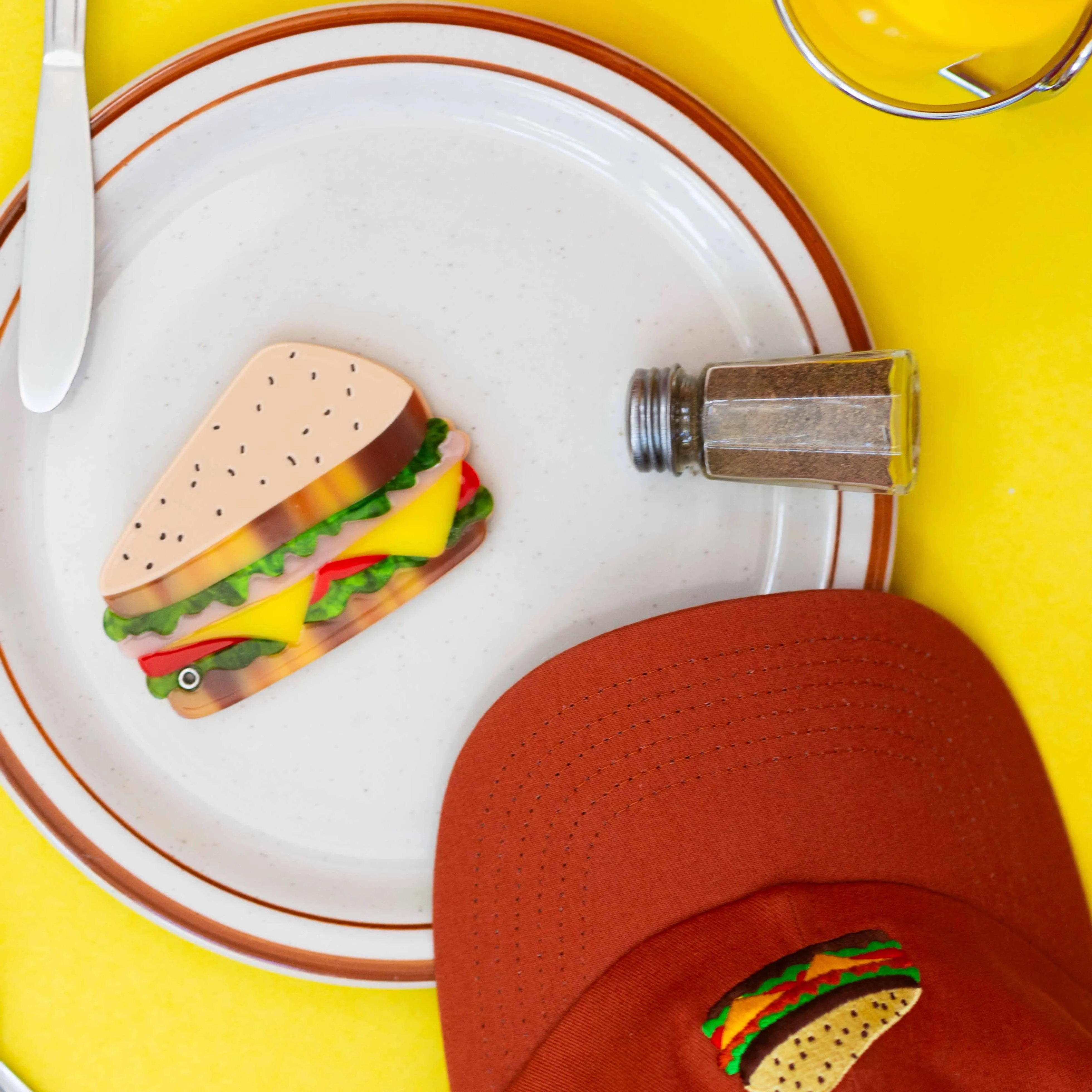 Deli Sandwich Compact Mirror sold by Jenny Lemons product image thumbnail 2