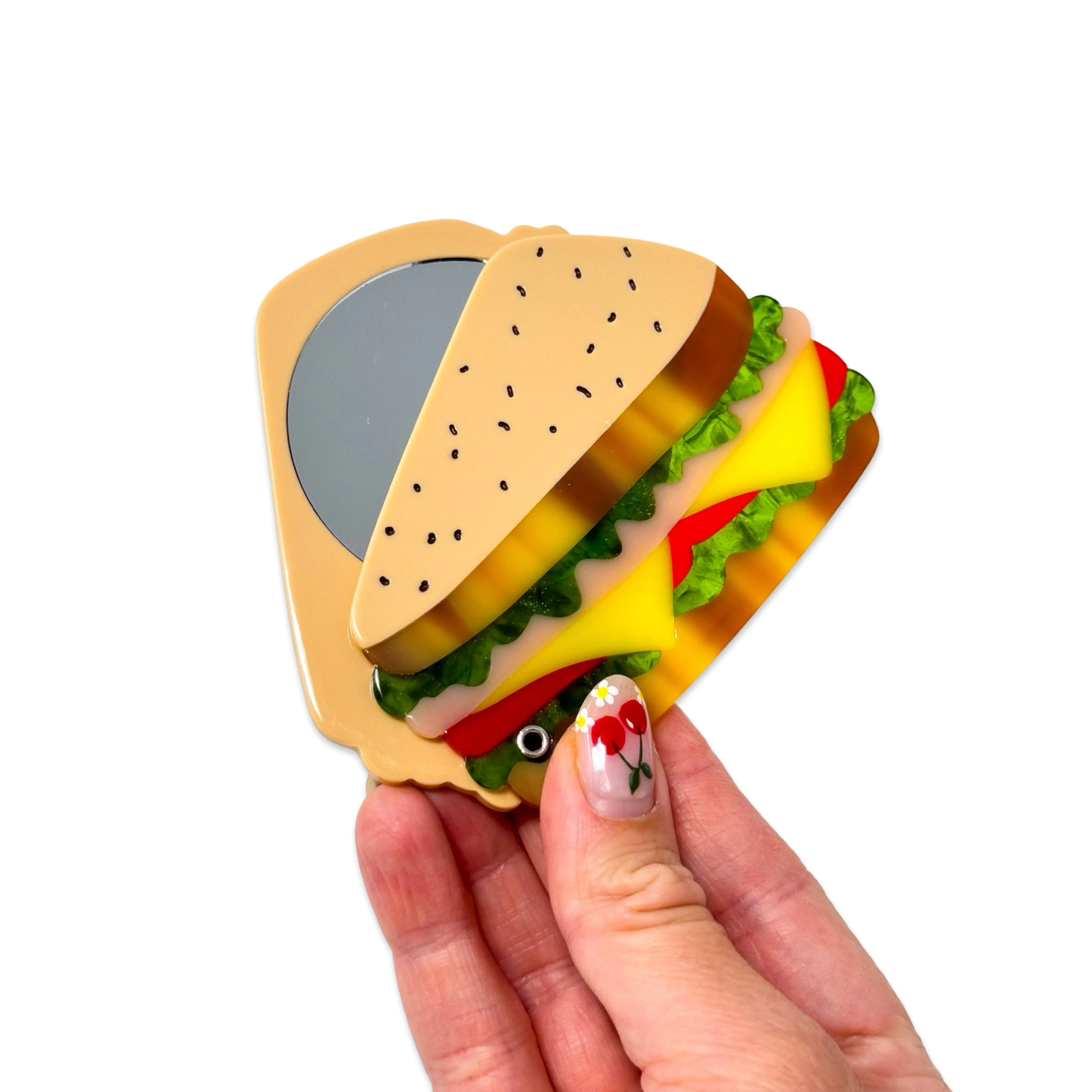 Deli Sandwich Compact Mirror sold by Jenny Lemons product image thumbnail 5