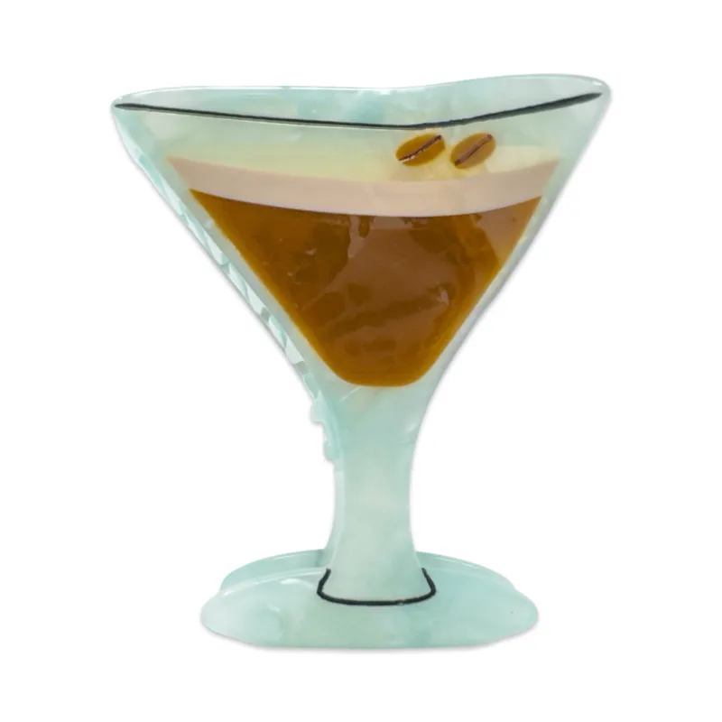 Large Espresso Martini Hair Claw Clip made by Jenny Lemons
