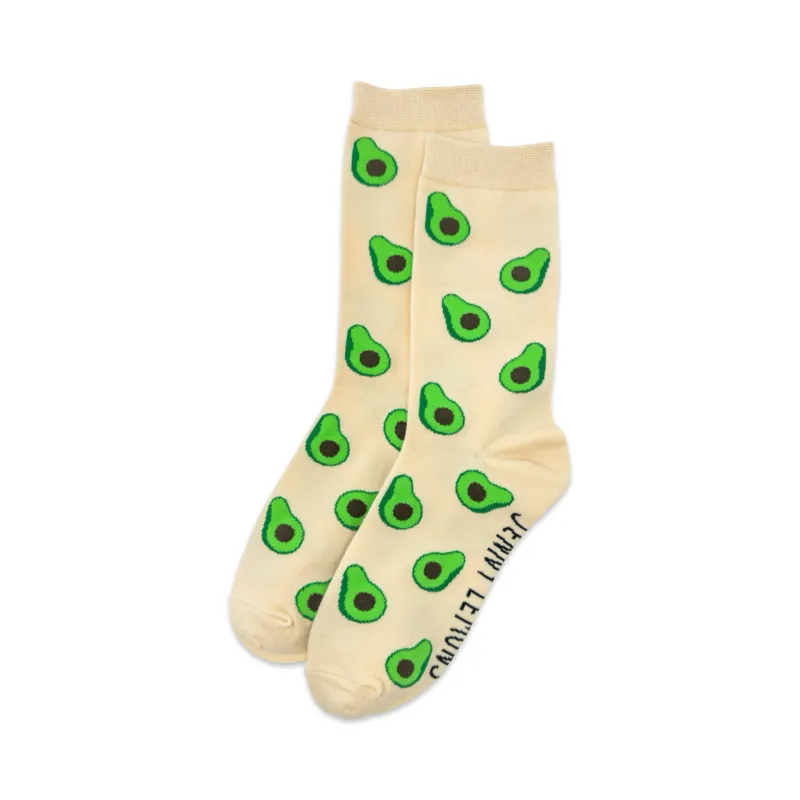Avocado Crew Socks made by Jenny Lemons