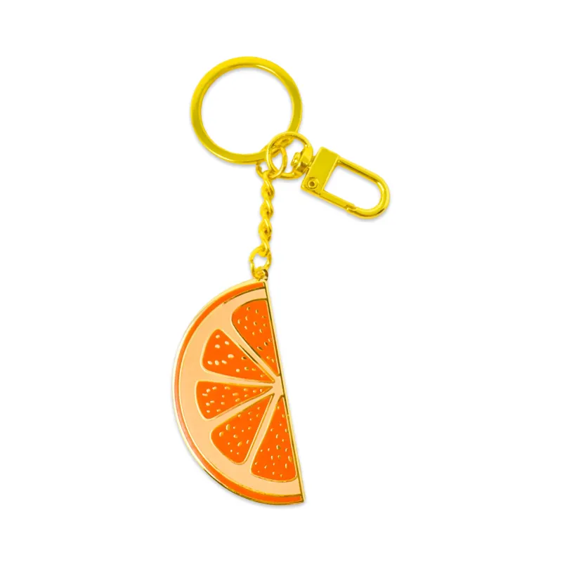 Grapefruit Slice Enamel Bag Charm & Keychain made by Jenny Lemons