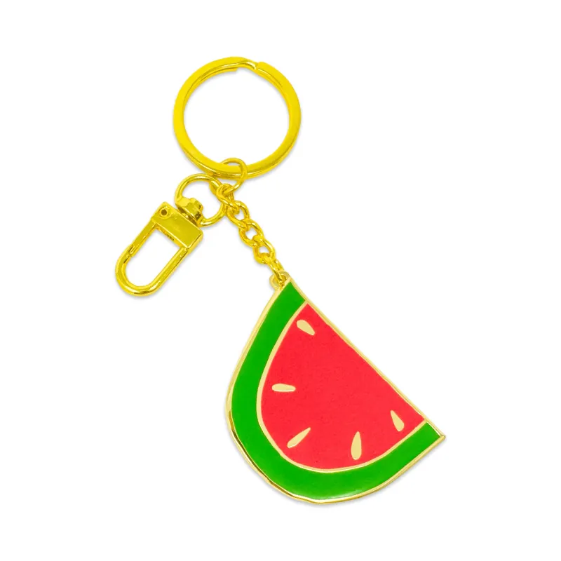 Watermelon Enamel Bag Charm & Keychain made by Jenny Lemons