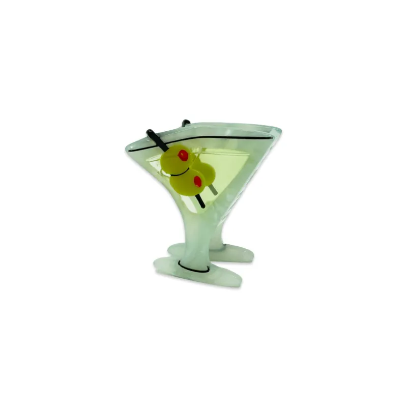 Mini Martini Hair Claw Clip made by Jenny Lemons