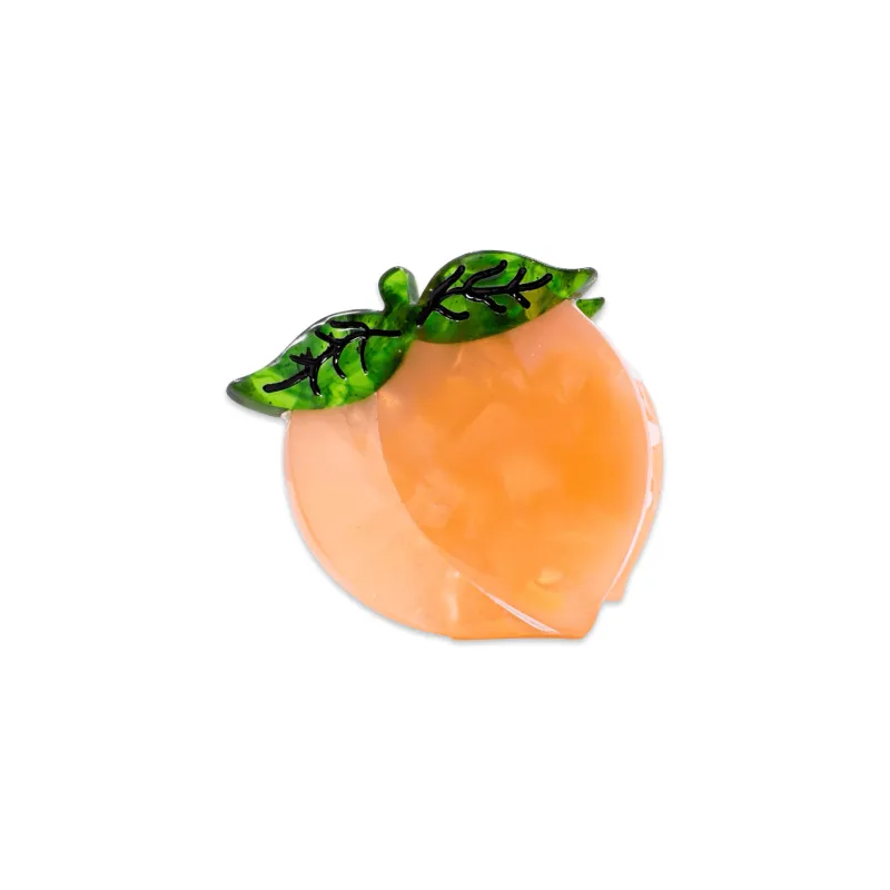 Mini Peach Hair Claw Clip made by Jenny Lemons
