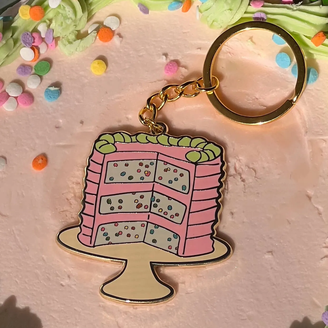 Confetti Cake Enamel Keychain sold by Jenny Lemons product image thumbnail 4