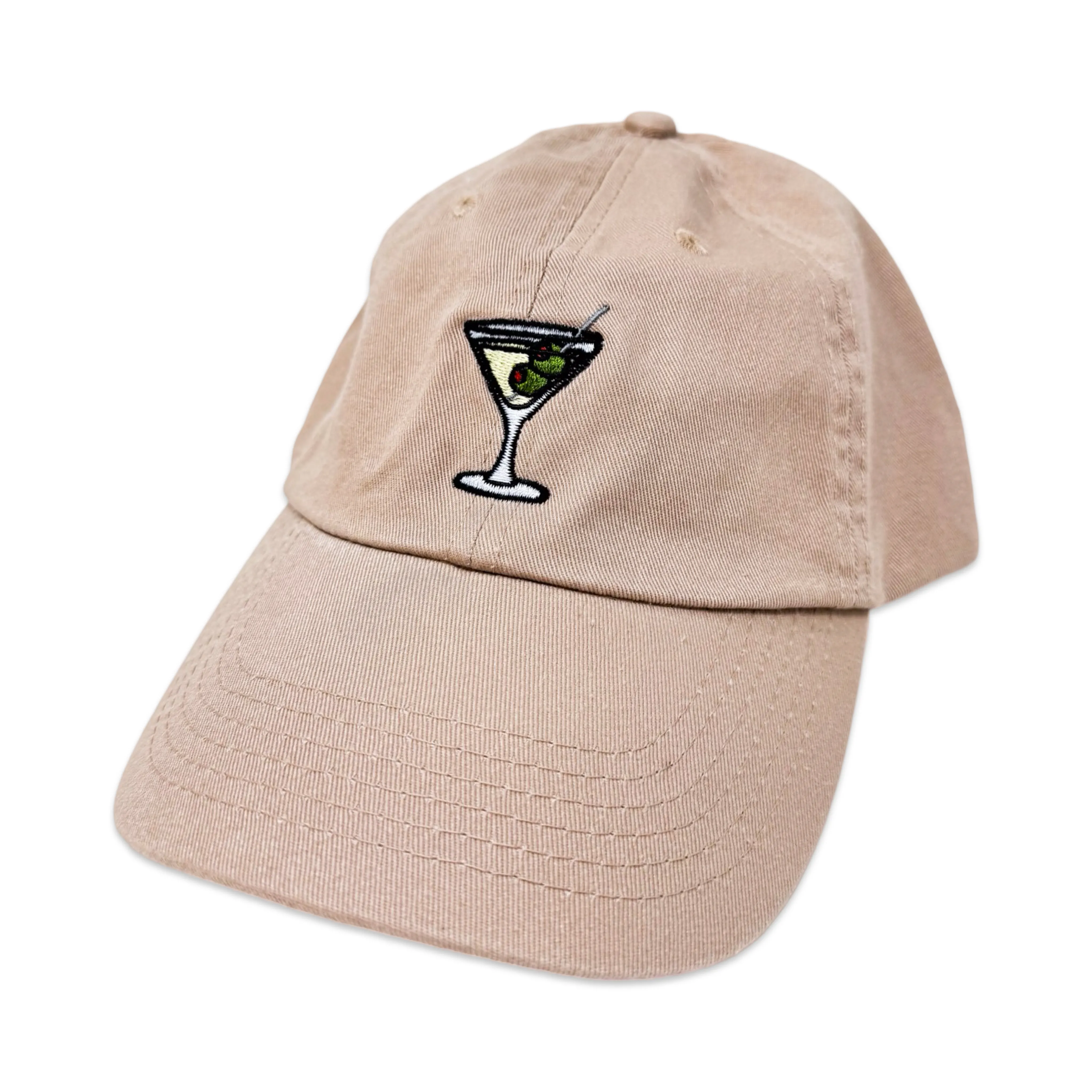 Tan Martini Embroidered Hat sold by Jenny Lemons