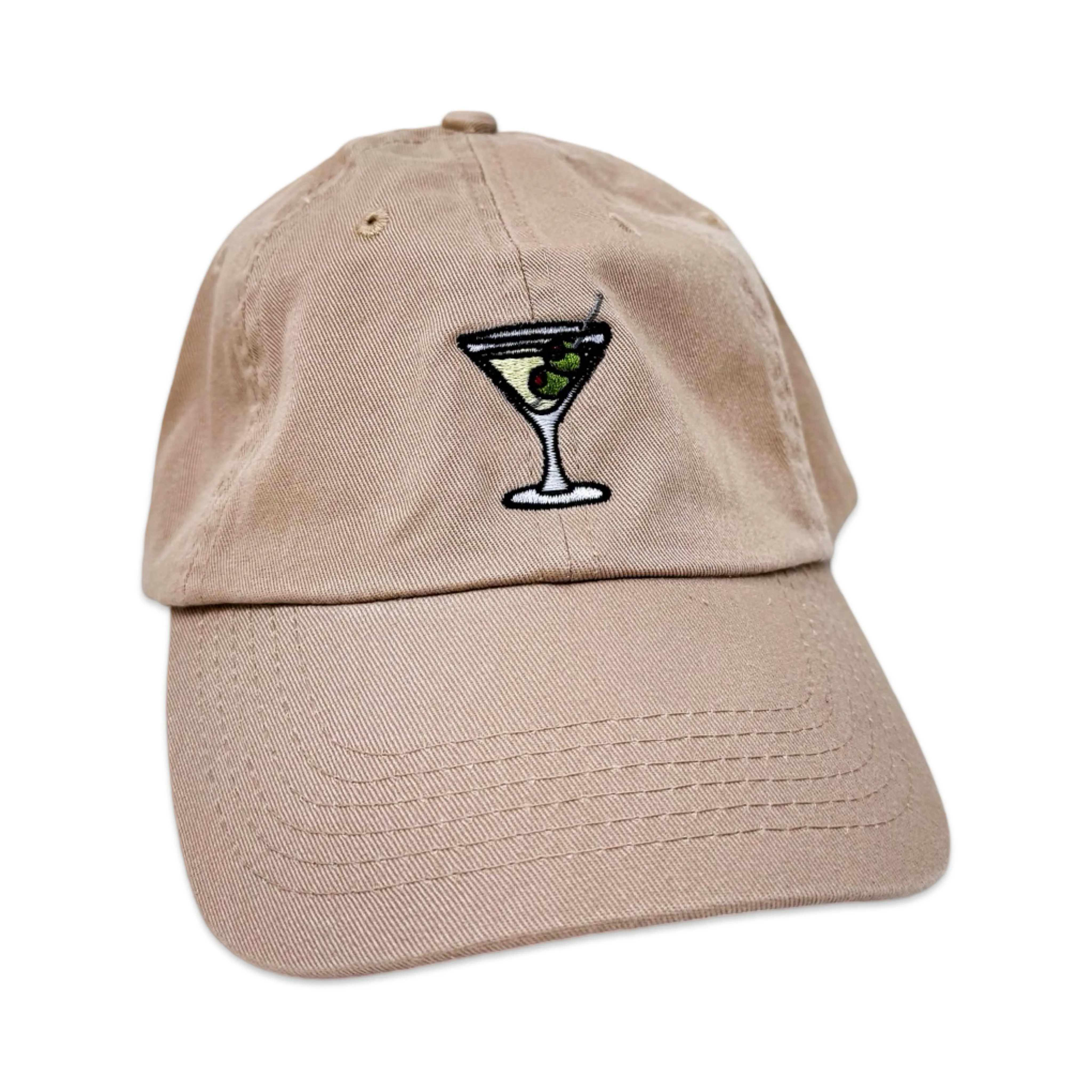 Tan Martini Embroidered Hat sold by Jenny Lemons product image thumbnail 3