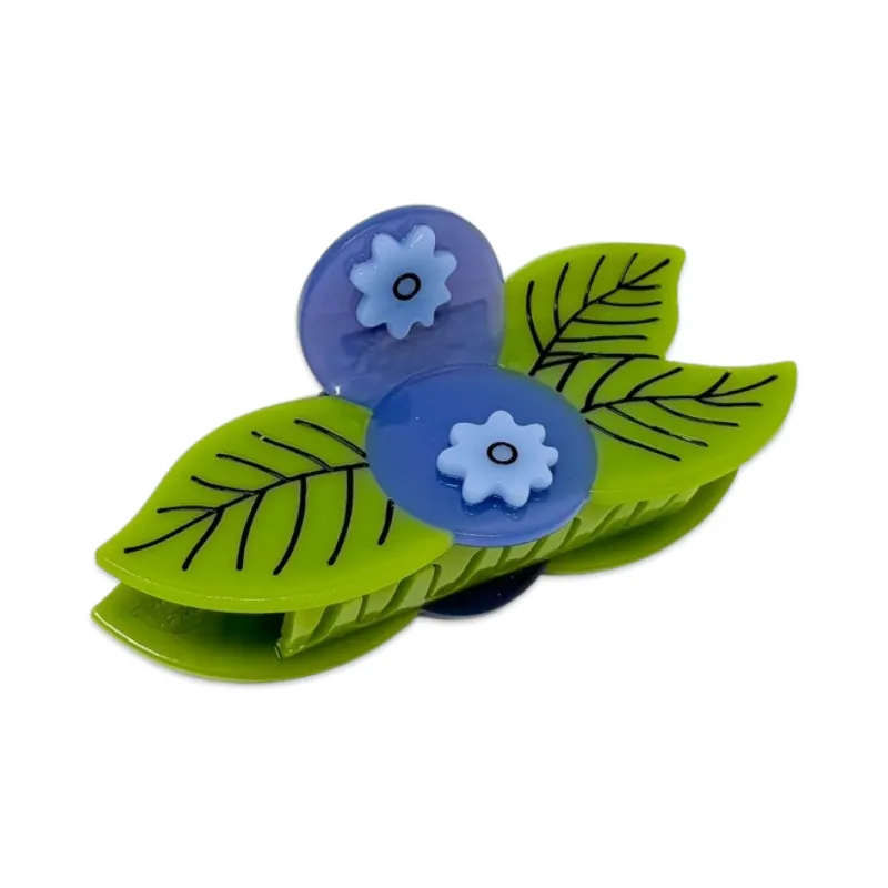 Large Blueberry Hair Claw Clip made by Jenny Lemons