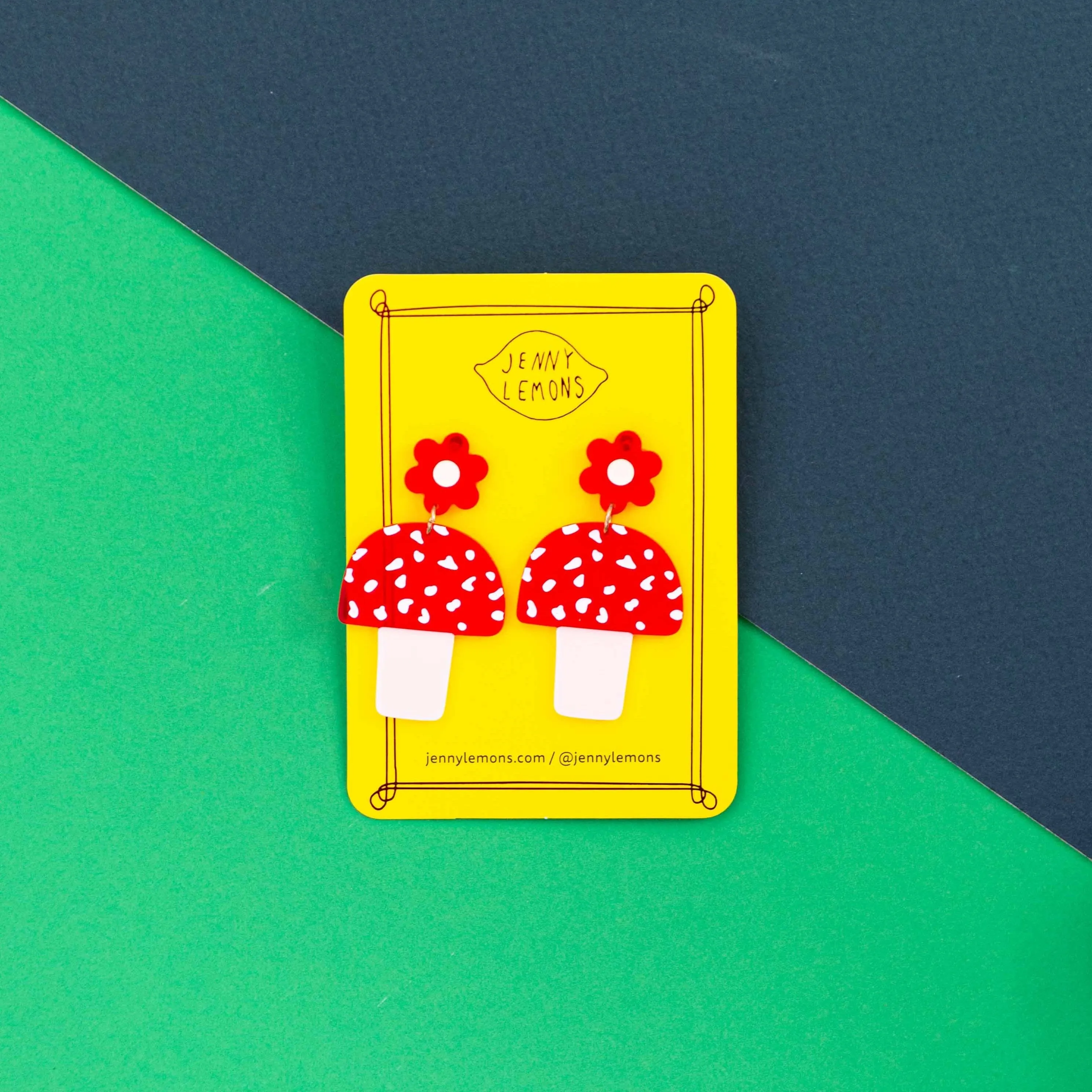 Mushrooms and Flowers Acetate Earrings sold by Jenny Lemons product image thumbnail 5