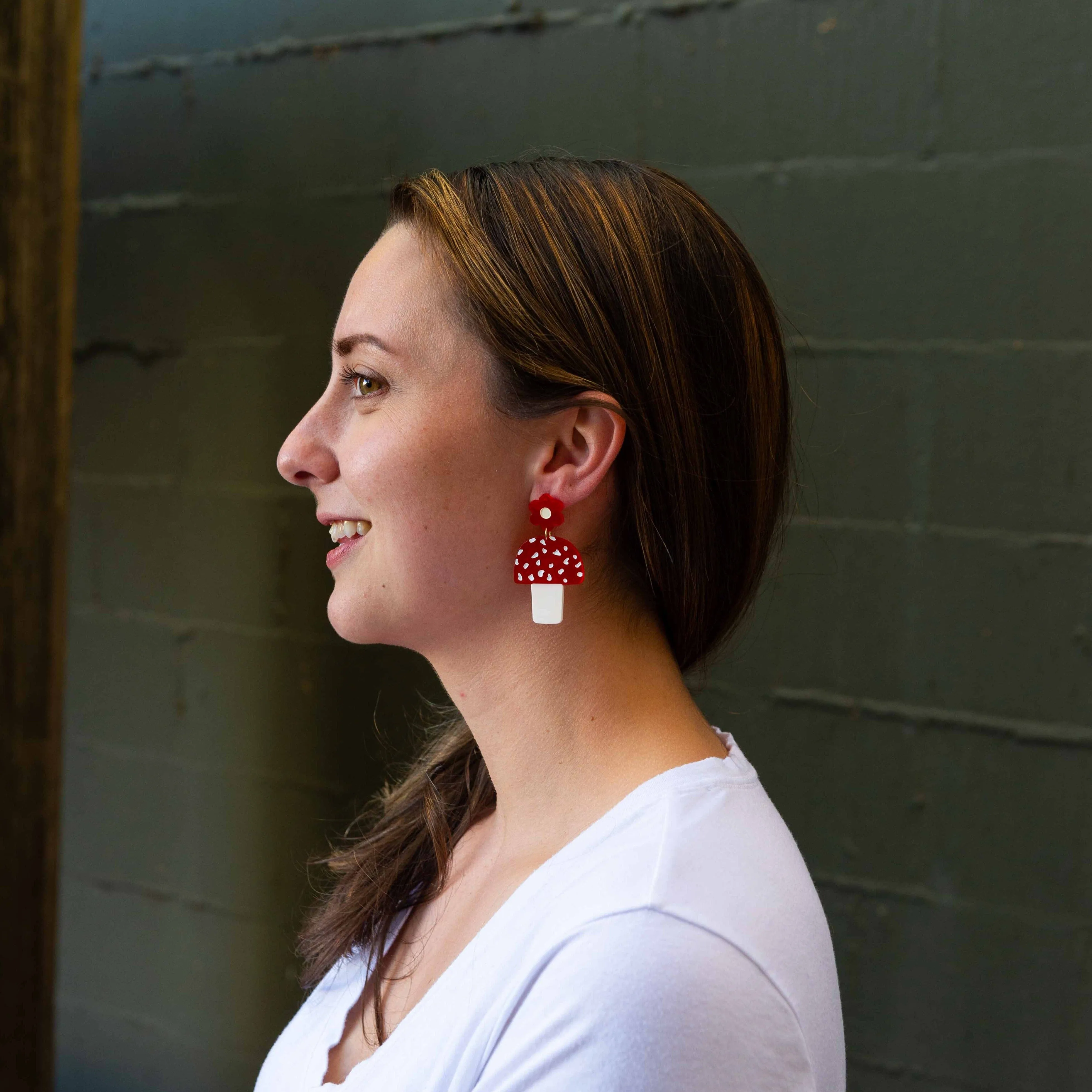 Mushrooms and Flowers Acetate Earrings sold by Jenny Lemons product image thumbnail 4