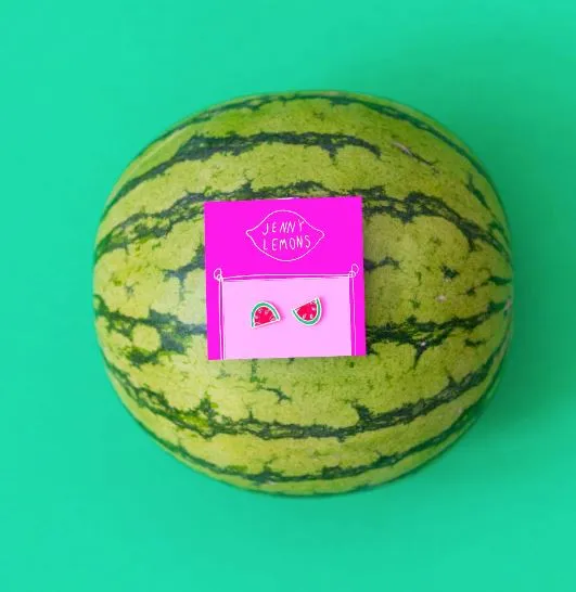 Watermelon Enamel Earrings sold by Jenny Lemons product image thumbnail 3