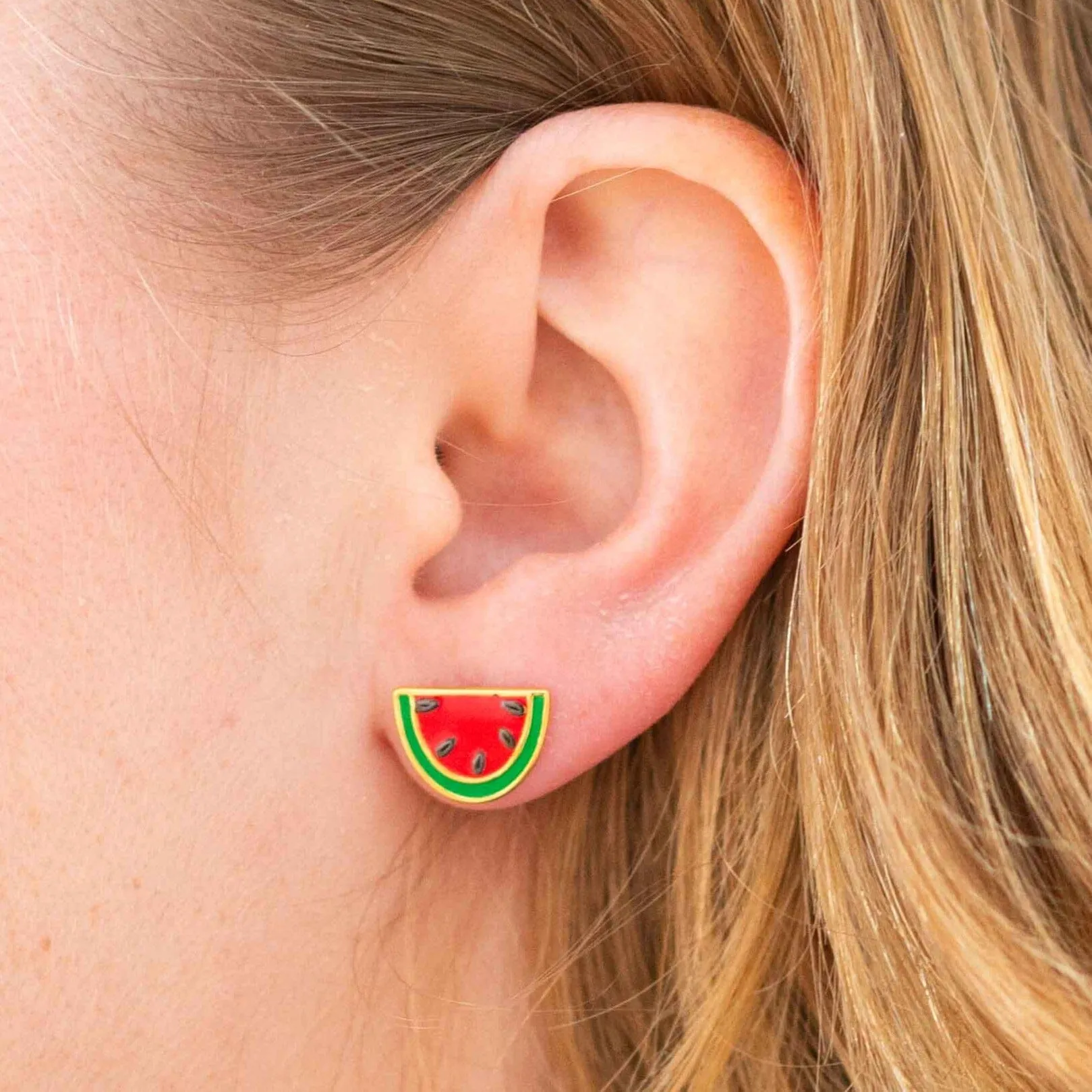 Watermelon Enamel Earrings sold by Jenny Lemons product image thumbnail 2