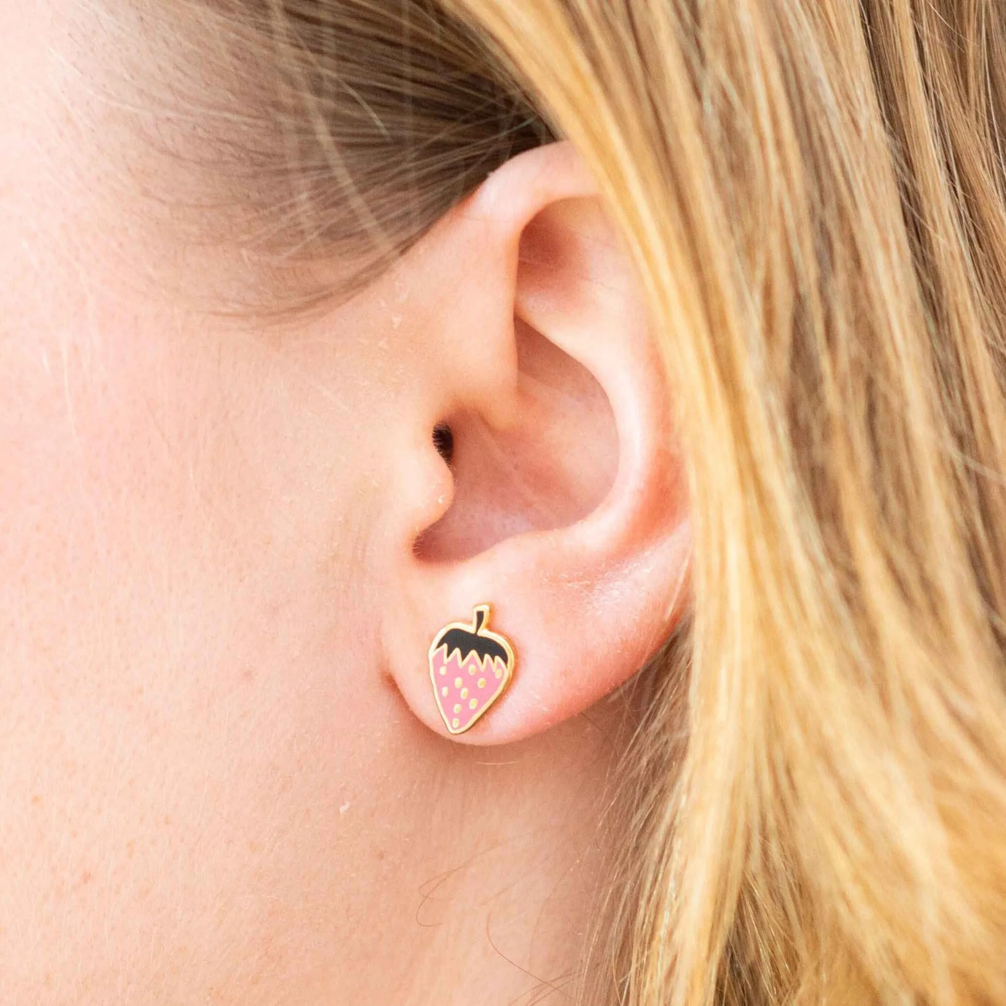 Strawberry Enamel Earrings sold by Jenny Lemons product image thumbnail 2