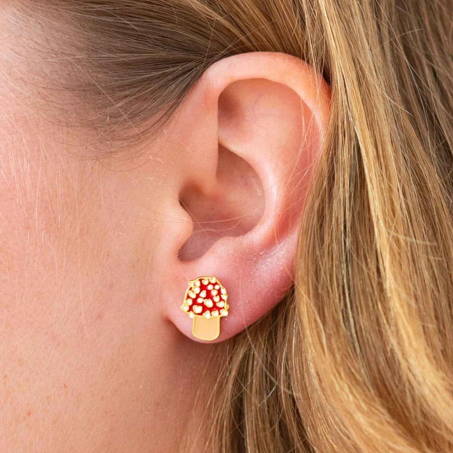 Mushroom Enamel Earrings sold by Jenny Lemons product image thumbnail 2