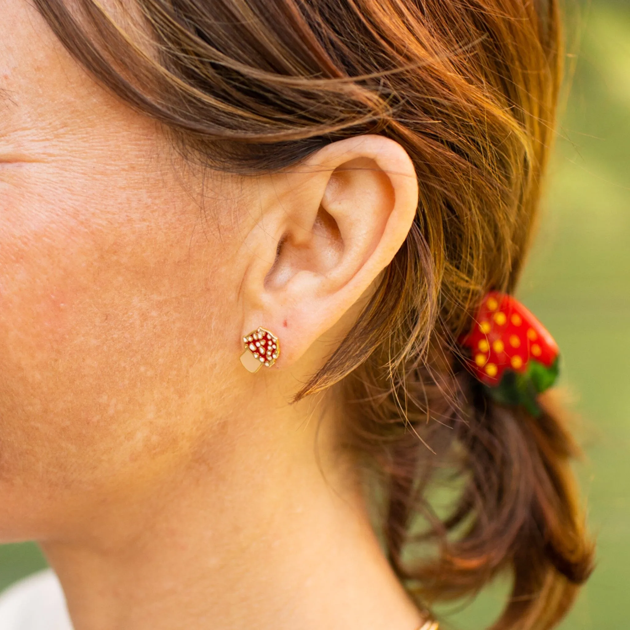 Mushroom Enamel Earrings sold by Jenny Lemons product image thumbnail 5