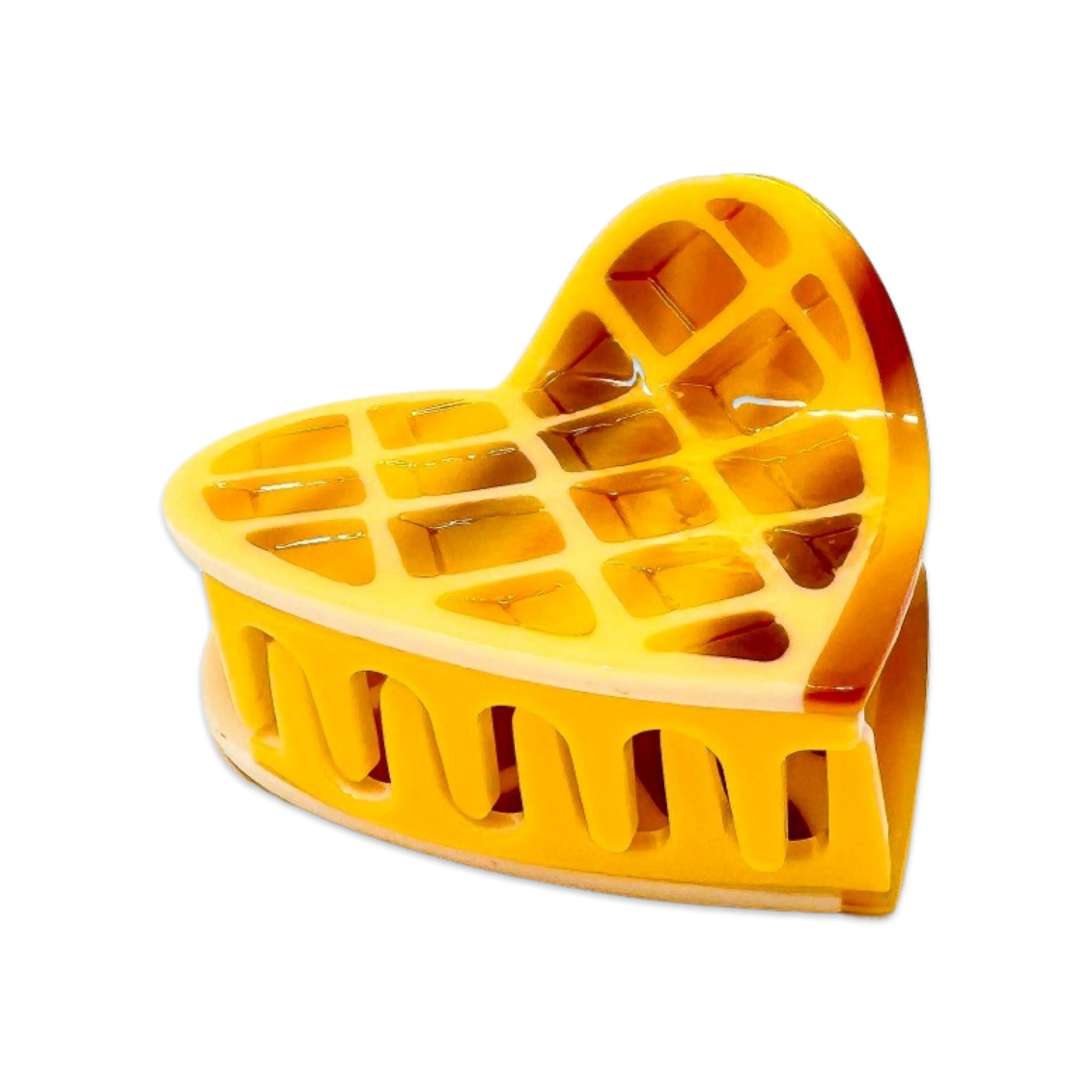 Midi Heart Waffle Hair Claw Clip sold by Jenny Lemons