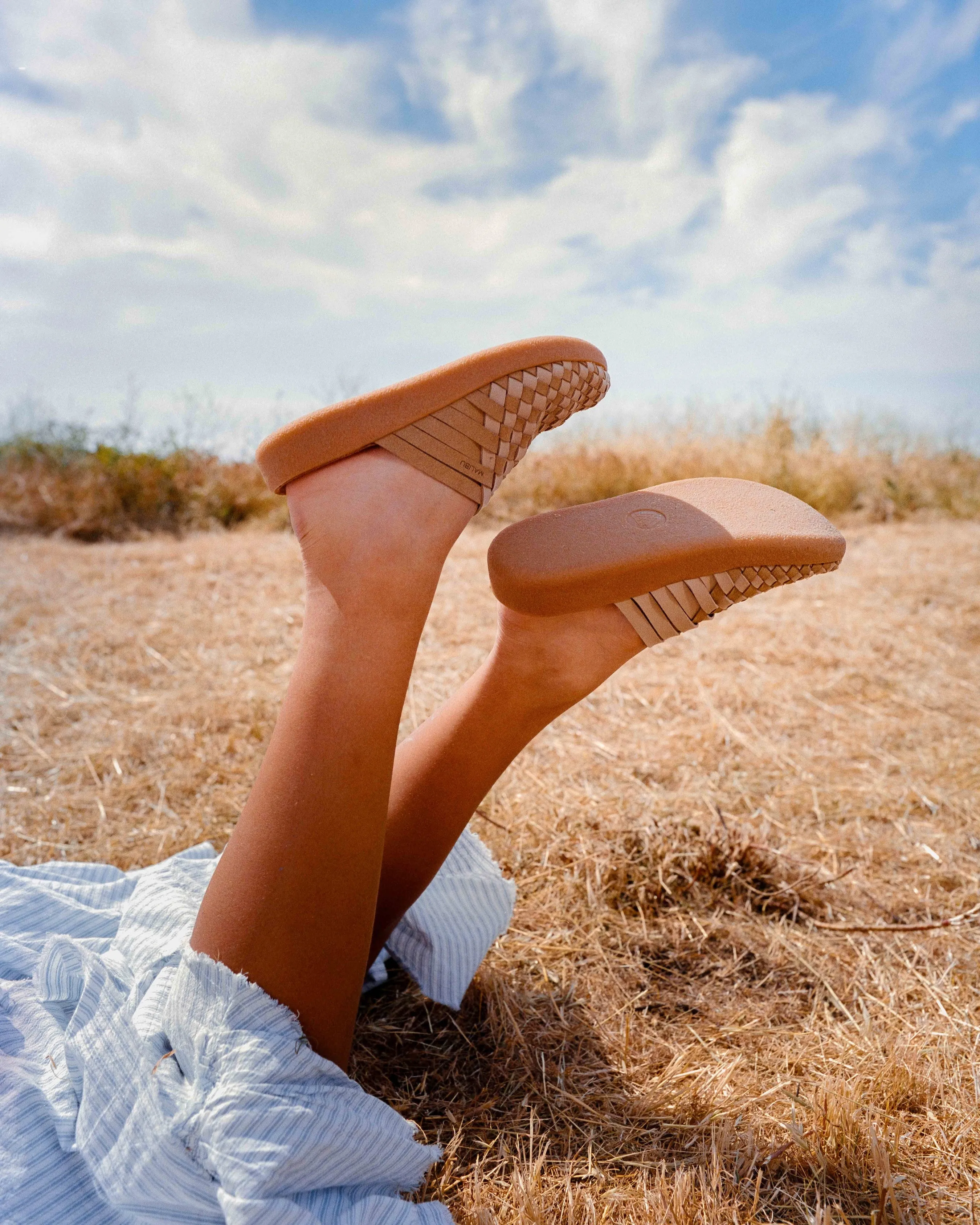 Colony Two-Tone Mule | Suede Vegan Leather | Rubber | Beige | Walnut sold by Malibu Sandles product image thumbnail 2