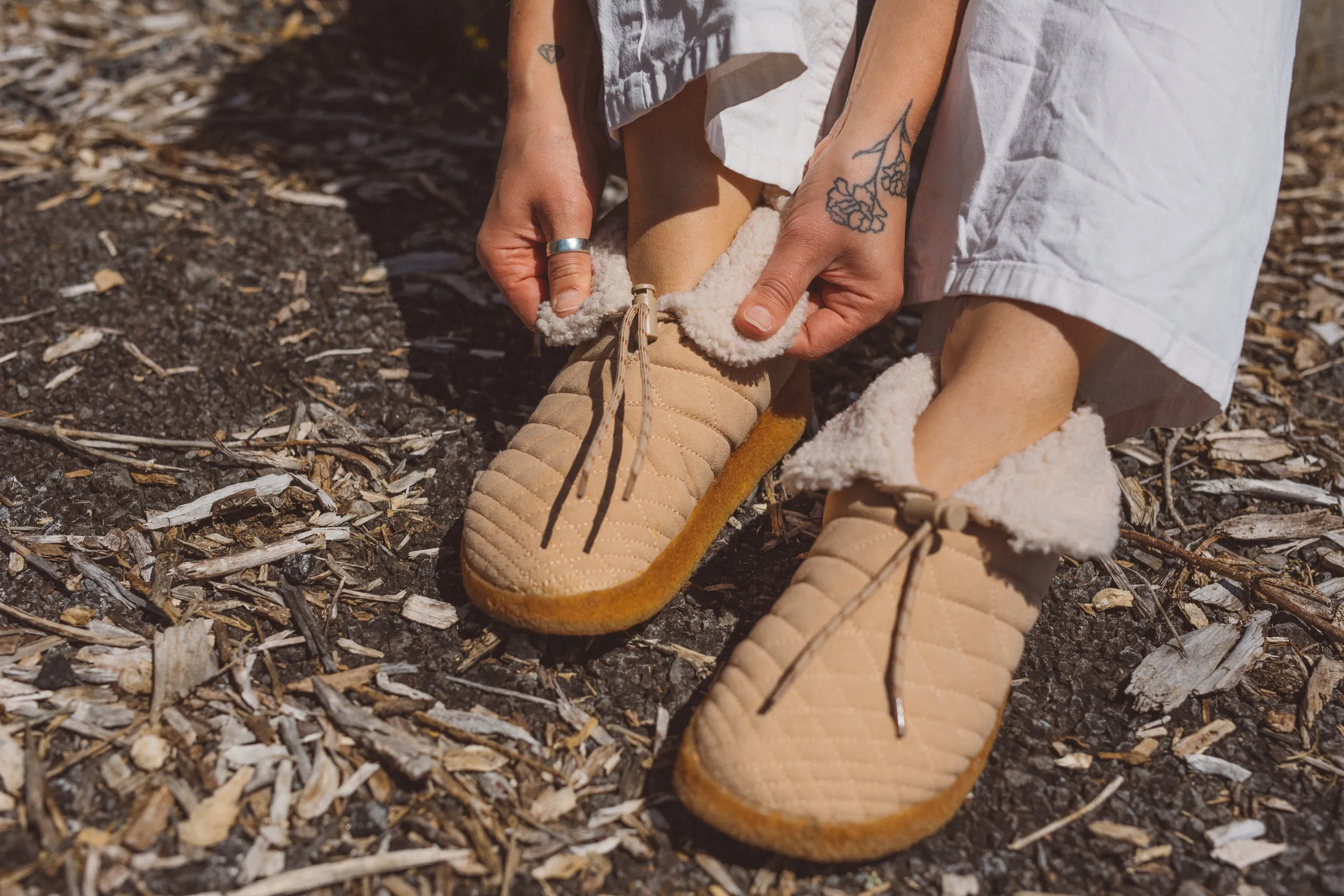 LITTLE DUME BOOT | VEGAN SUEDE | SHERPA | CREPE - OAK BUFF/TAN sold by Malibu Sandles product image thumbnail 2