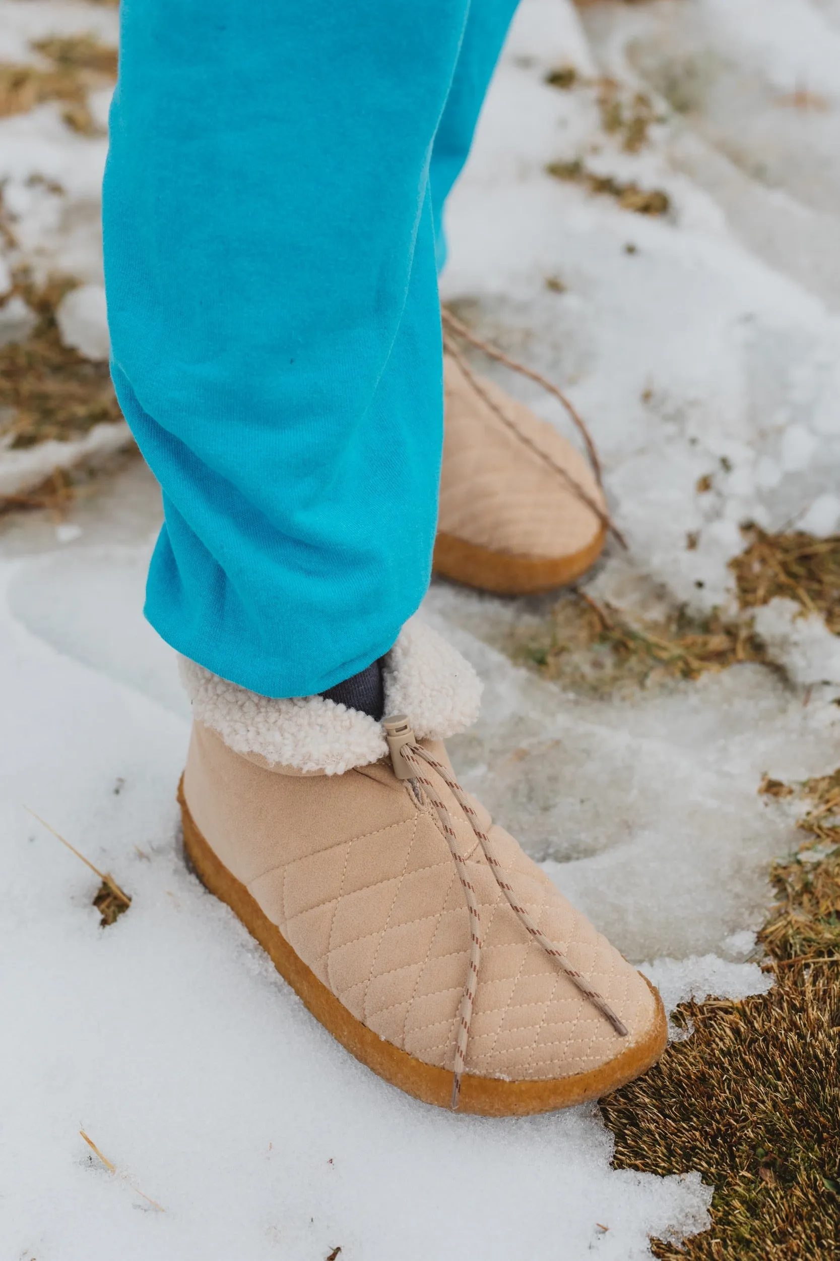 LITTLE DUME BOOT | VEGAN SUEDE | SHERPA | CREPE - OAK BUFF/TAN sold by Malibu Sandles product image thumbnail 3