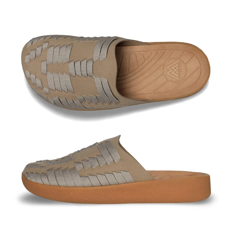 Thunderbird Mule | Recycled Poly | Suede Vegan Leather | Rubber - Taupe/Tan made by Malibu Sandles