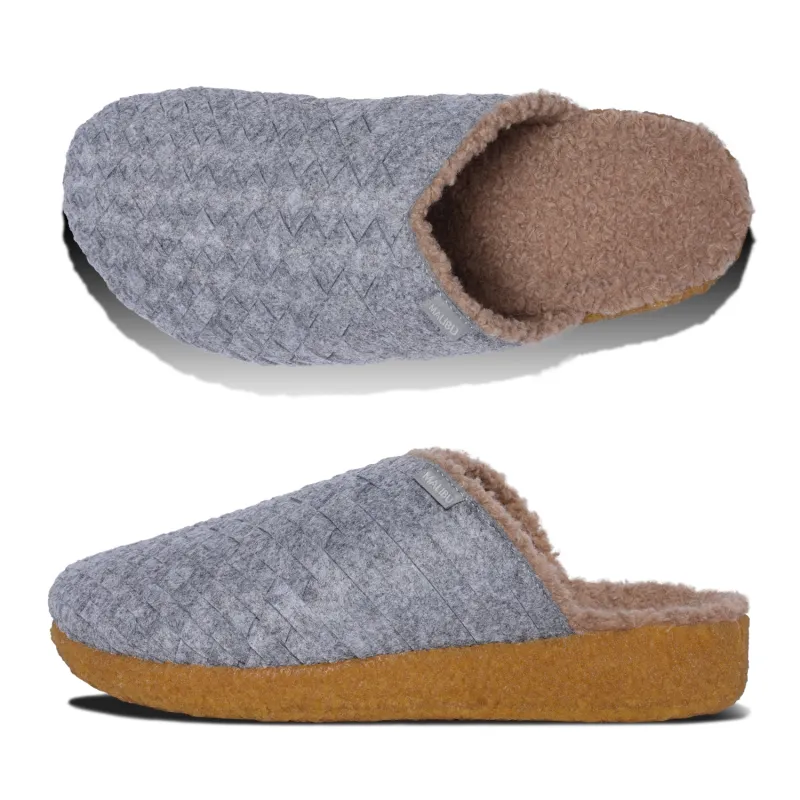 Colony Sherpa Mule | Felt | Crepe Rubber | Heather Grey made by Malibu Sandles