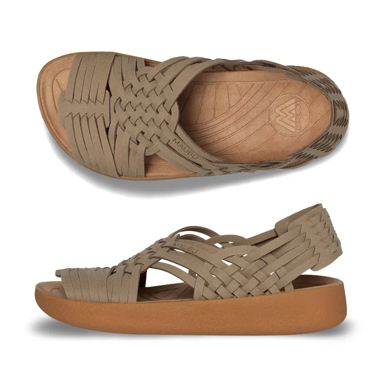 Women's Canyon | Suede Vegan Leather | Rubber | Taupe made by Malibu Sandles