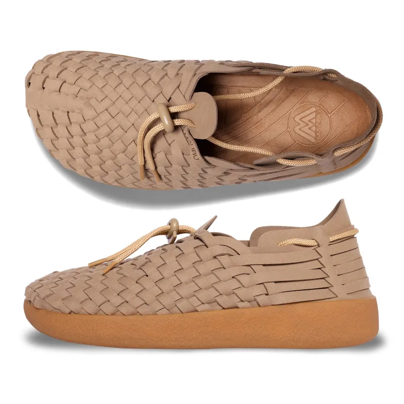 Latigo | Suede Vegan Leather | Rubber | Taupe/Tan made by Malibu Sandles