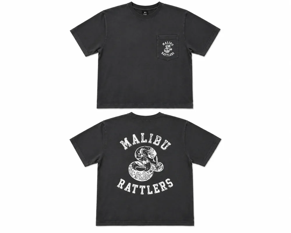Men's Rattlers Crewneck T - Black-washed made by Malibu Sandles