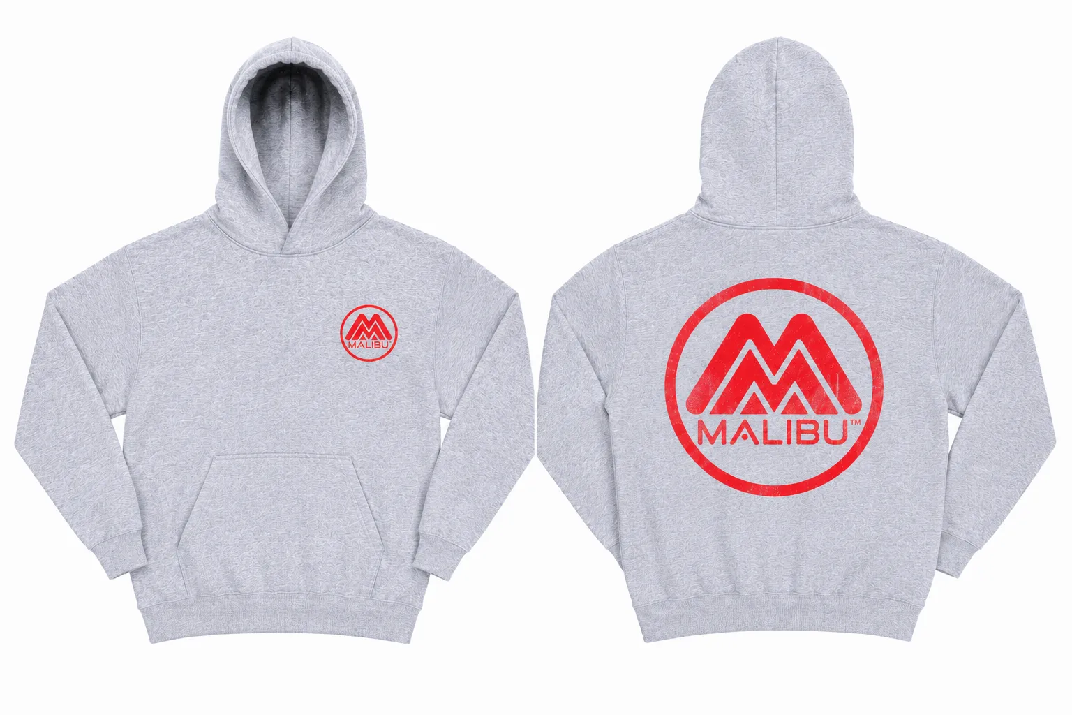 Men's Malibu Badge Hoodie - Heather Grey / Green sold by Malibu Sandles