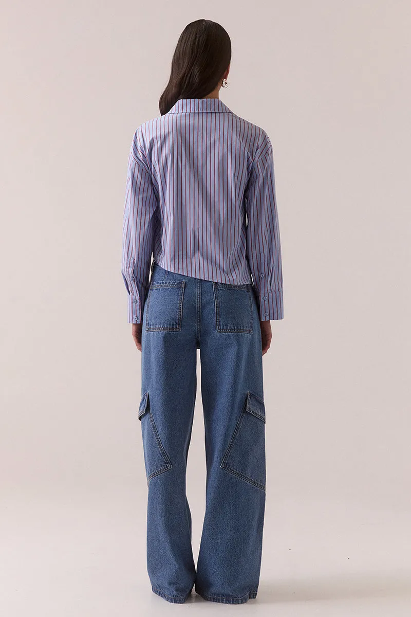 TAVEN SHIRT - CORNFLOWER STRIPE sold by SOVERE product image thumbnail 4