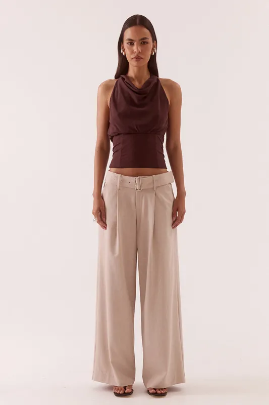 ADA HALTER TOP - CHOCOLATE made by SOVERE