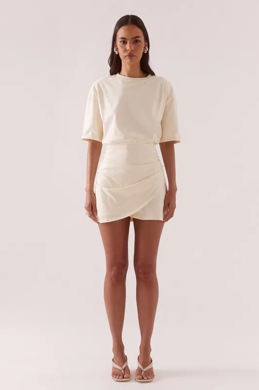 IZEL TEE DRESS - PANNACOTTA made by SOVERE