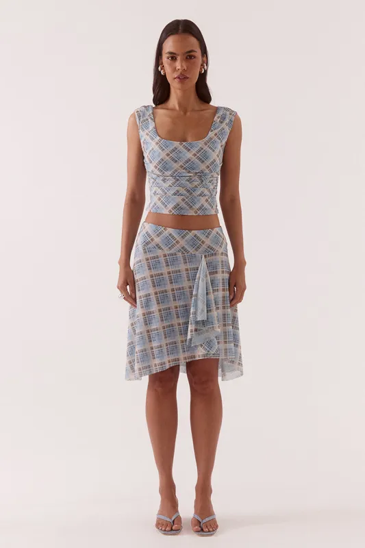NOVALYN PLAID TOP - CHECK made by SOVERE