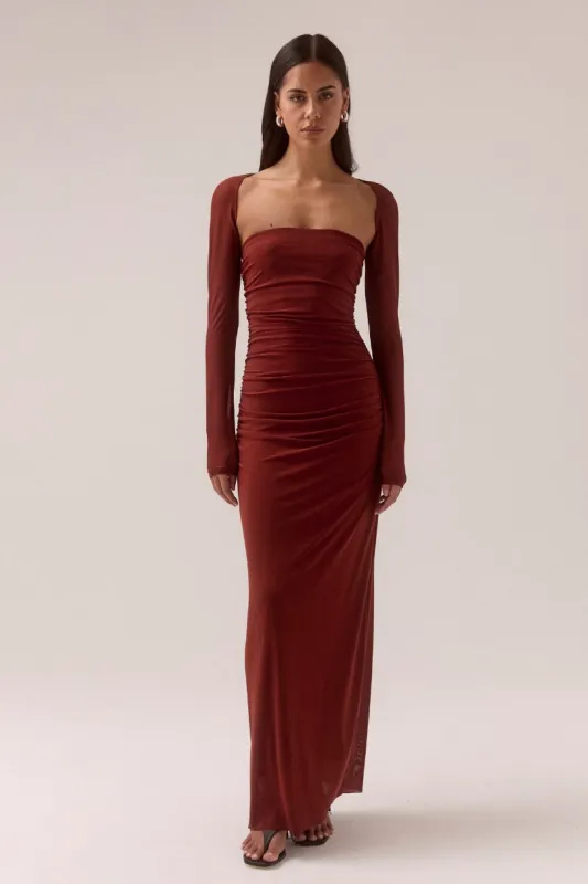 MYRIAD BOLERO DRESS - CINNAMON made by SOVERE