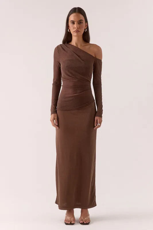 ZEYA LONG SLEEVE DRESS - MOCHA made by SOVERE