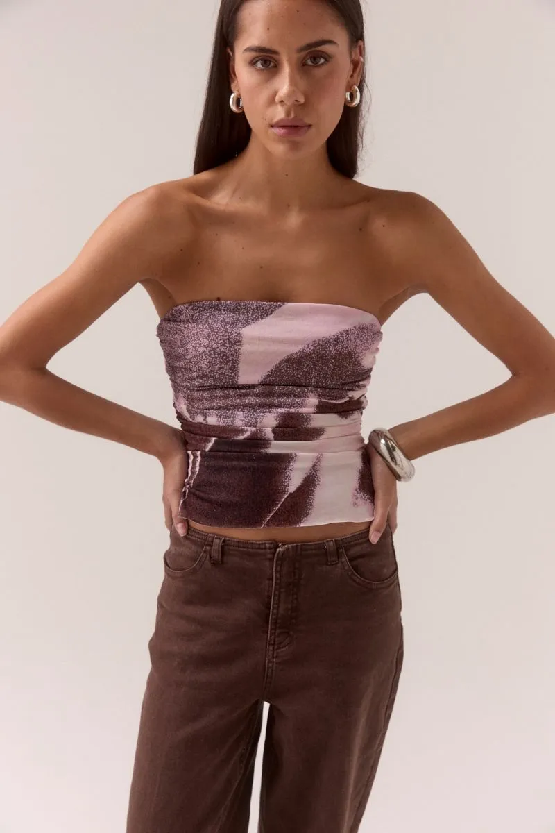 AFTERLIGHT MESH BODICE - RAISIN sold by SOVERE product image thumbnail 4