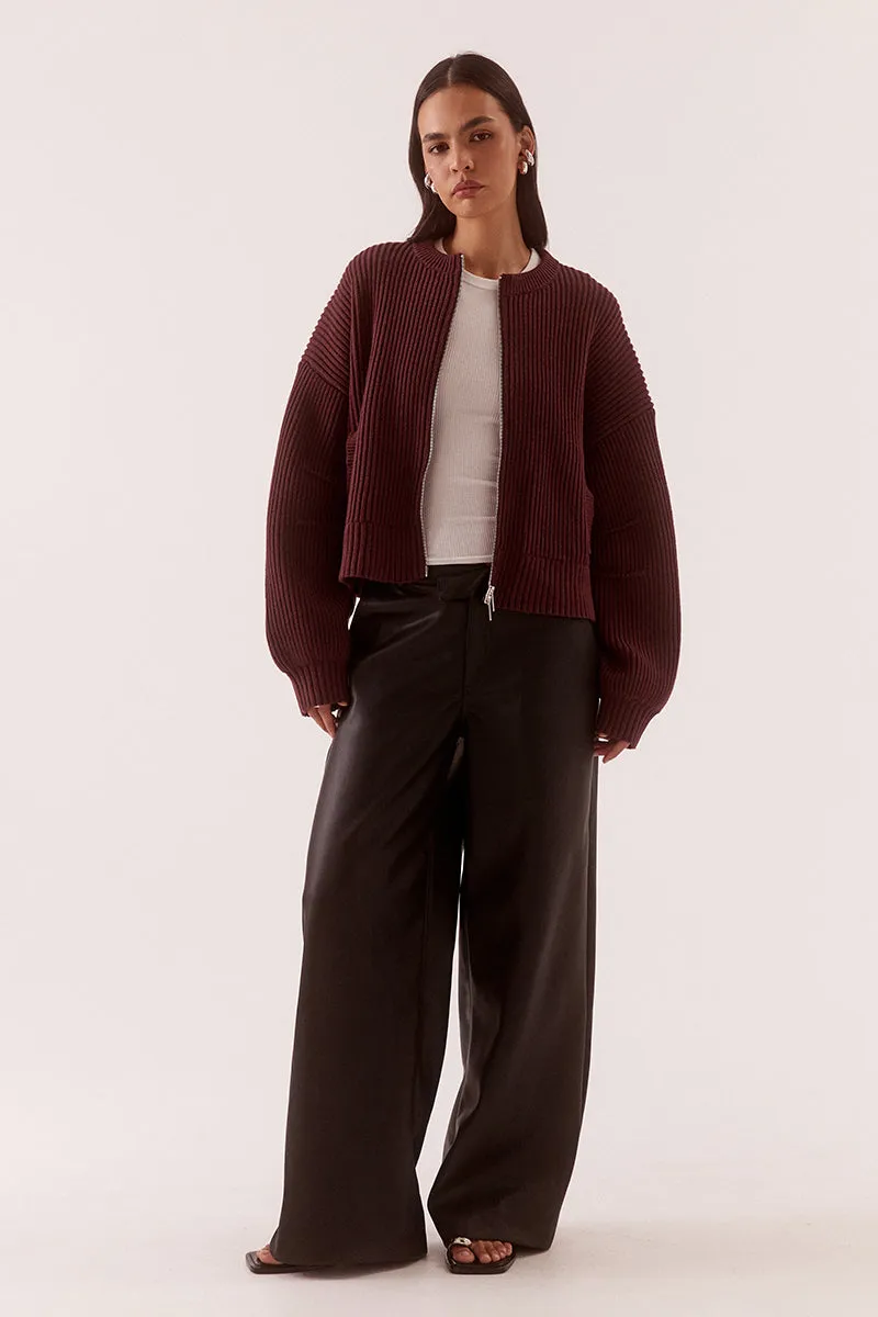 AXEL KNIT BOMBER - VINO sold by SOVERE product image thumbnail 2