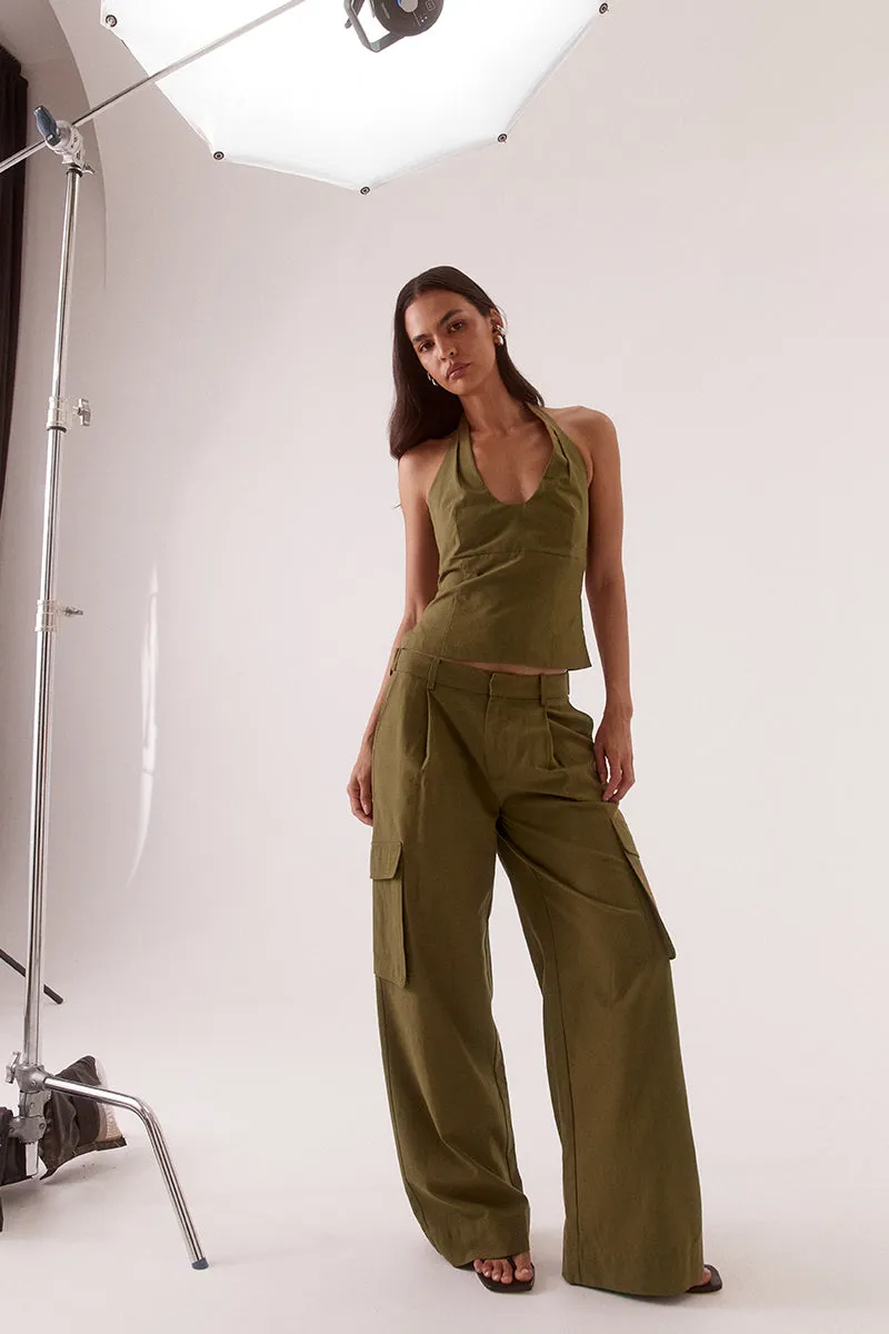 SABINE TOP - KHAKI sold by SOVERE product image thumbnail 2