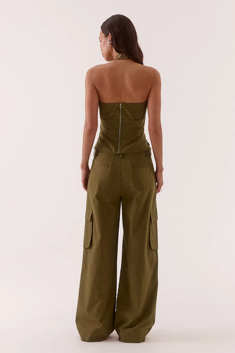 SABINE TOP - KHAKI sold by SOVERE product image thumbnail 5