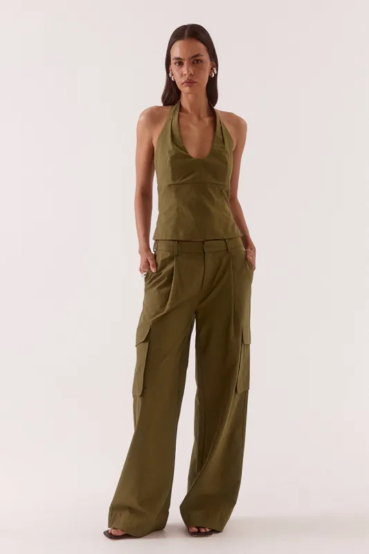 SABINE TOP - KHAKI made by SOVERE