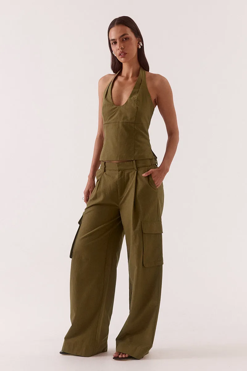 SABINE TOP - KHAKI sold by SOVERE product image thumbnail 4