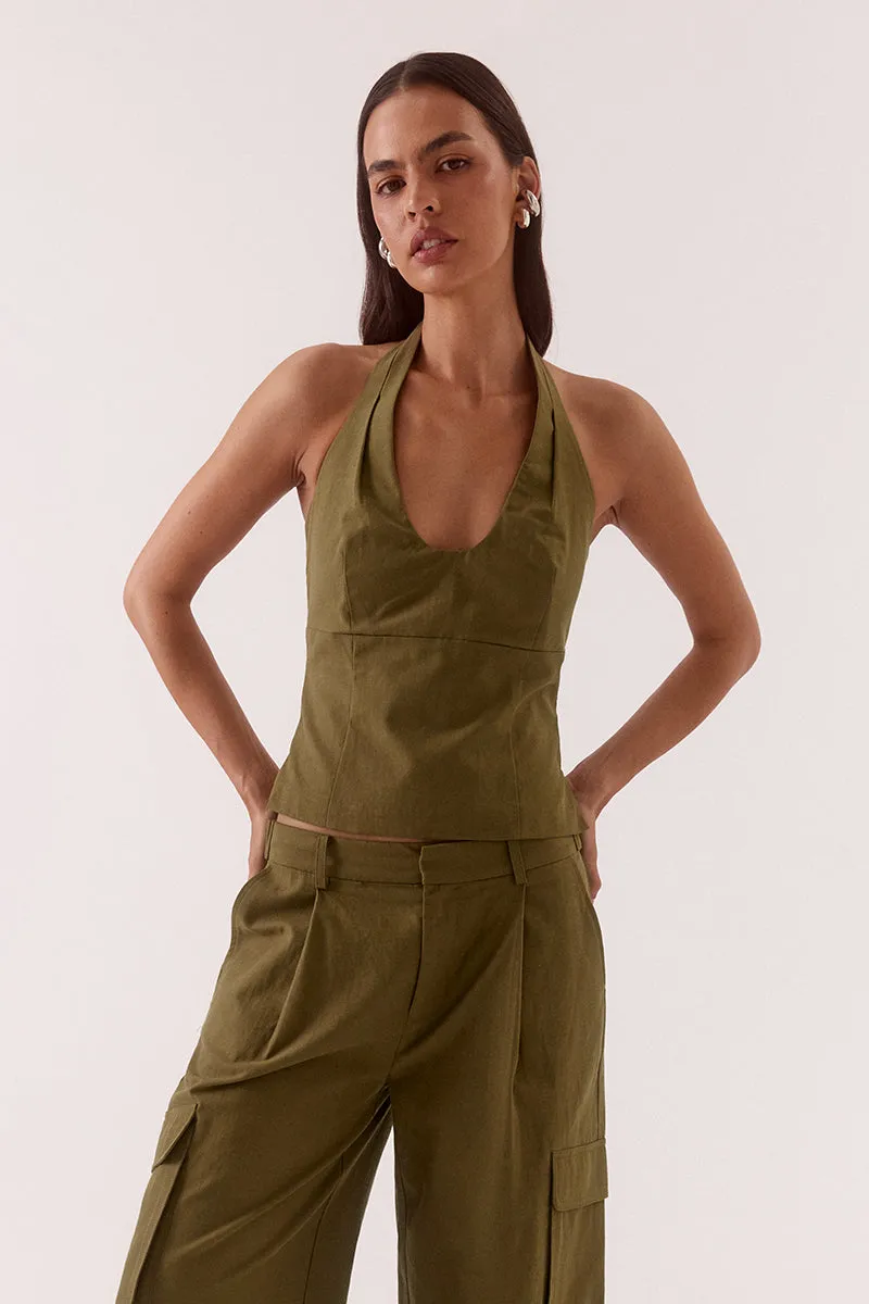 SABINE TOP - KHAKI sold by SOVERE product image thumbnail 3
