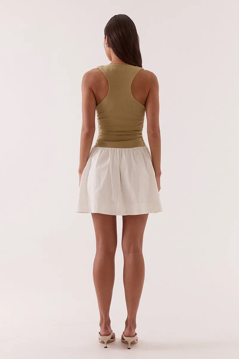 REVE MINI DRESS - SOFT KHAKI sold by SOVERE product image thumbnail 4