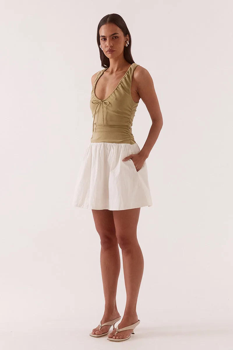 REVE MINI DRESS - SOFT KHAKI sold by SOVERE product image thumbnail 3
