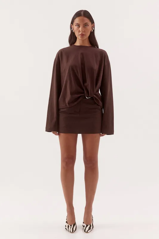 IZEL LONGSLEEVE - ESPRESSO made by SOVERE