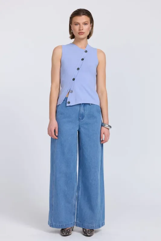 ASTRID KNIT TOP - PACIFIC made by SOVERE