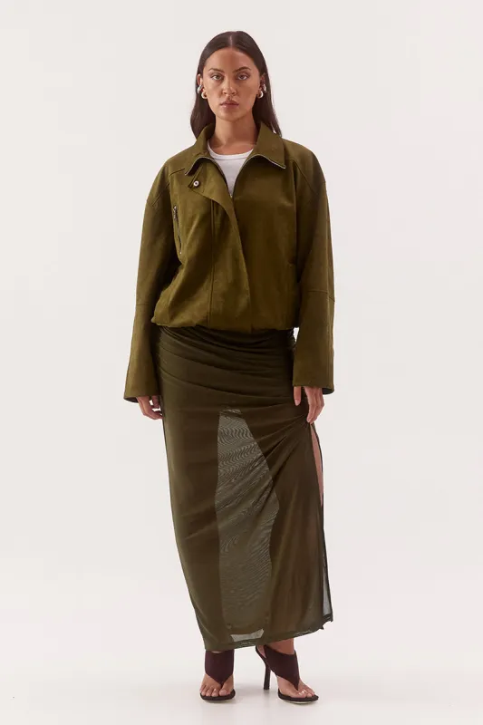 ALULA BOMBER JACKET - OLIVE made by SOVERE