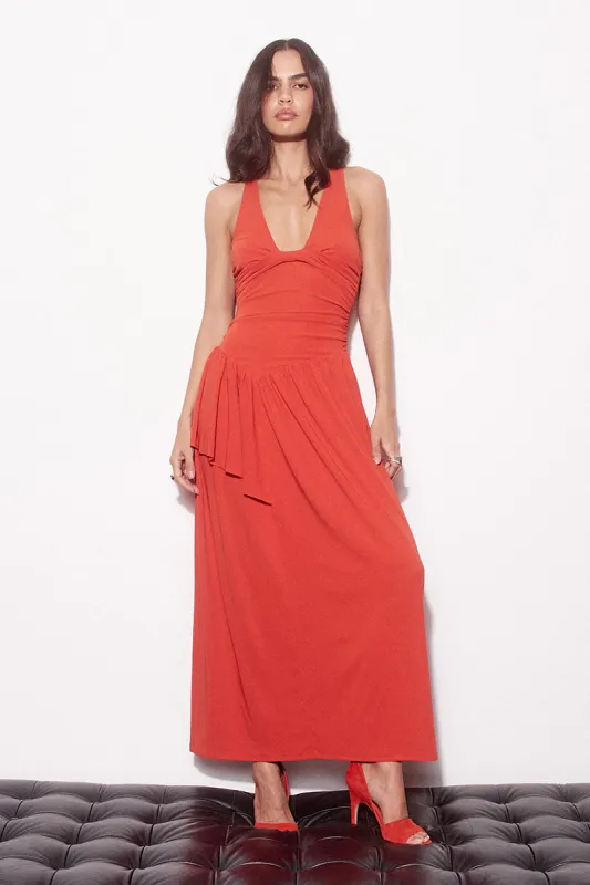 TULLI DRESS - VERMILION made by SOVERE